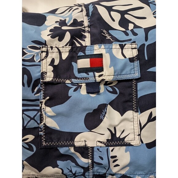 *2/$25* Tommy Hilfiger Swim Trunks Large Mens Floral Print Hawaiian Shorts - Picture 3 of 5